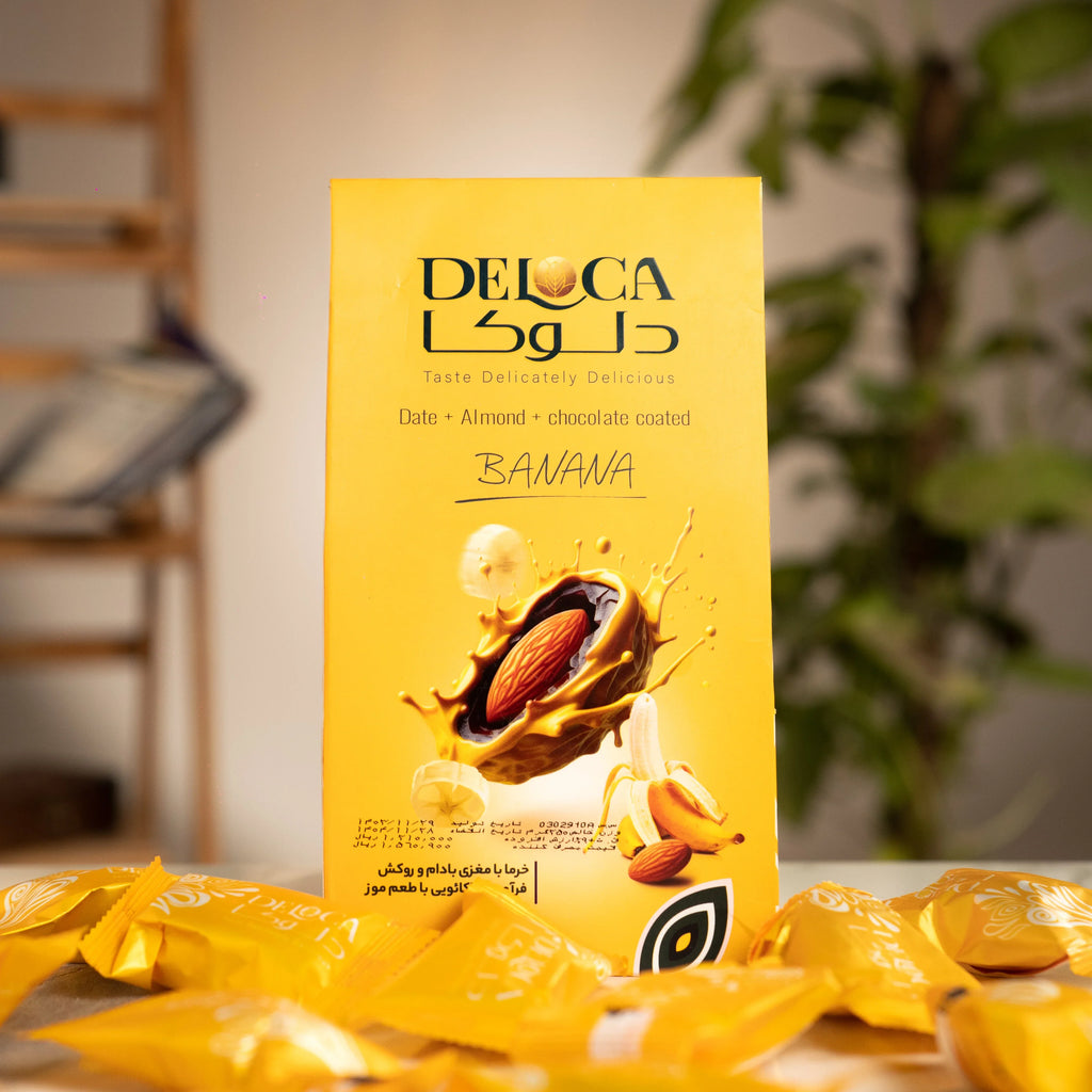 Banana Flavored Almond Chocolate Dates
