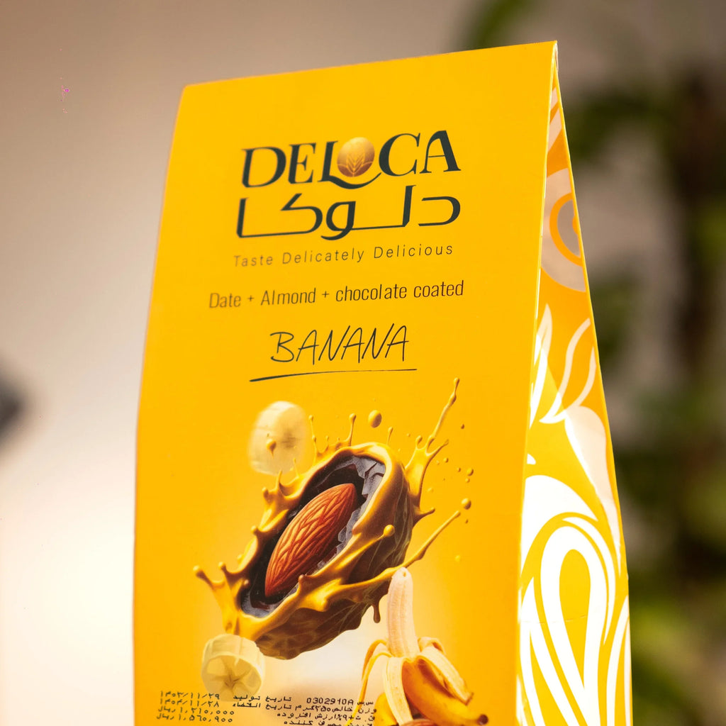 Banana Flavored Almond Chocolate Dates
