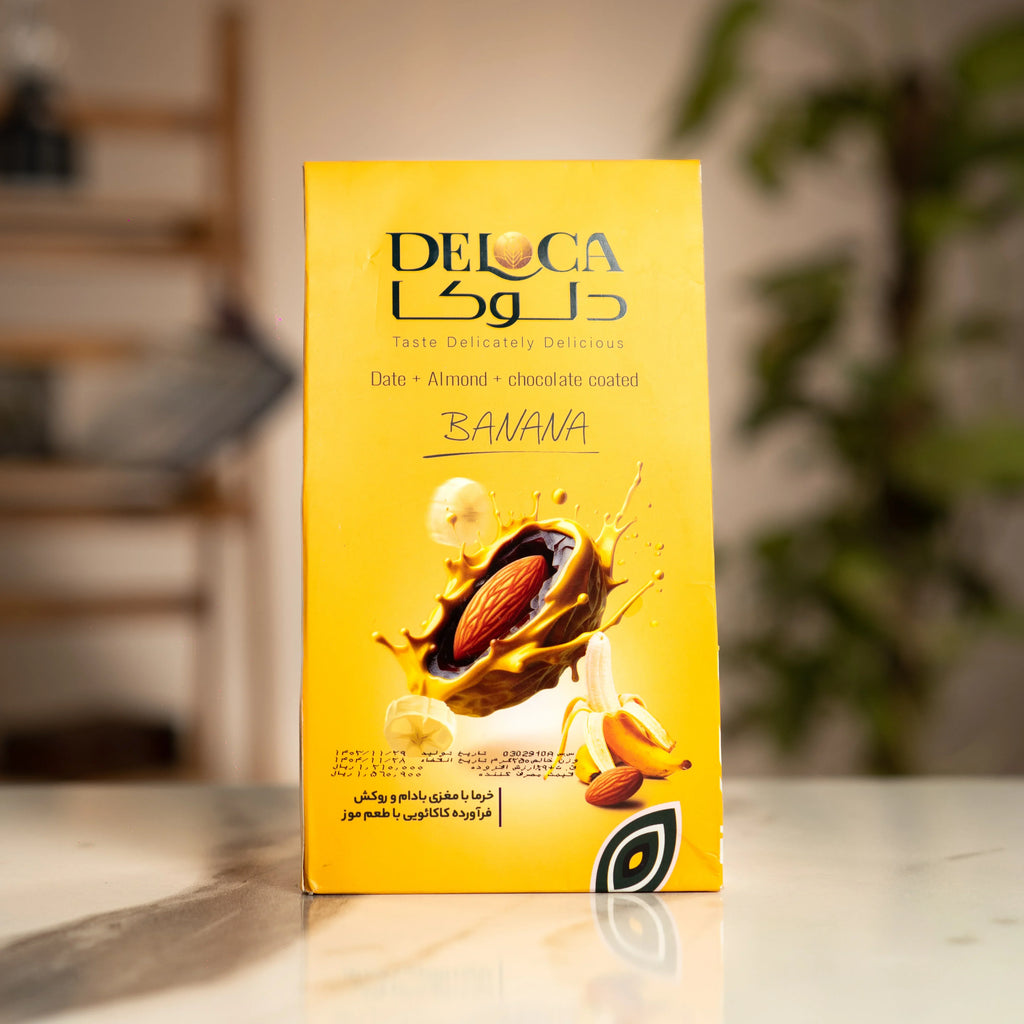Banana Flavored Almond Chocolate Dates