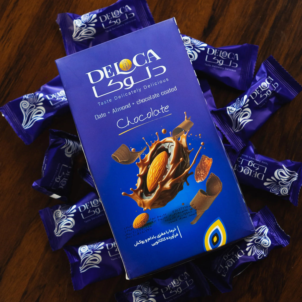 Chocolate Dates with Roasted Almonds
