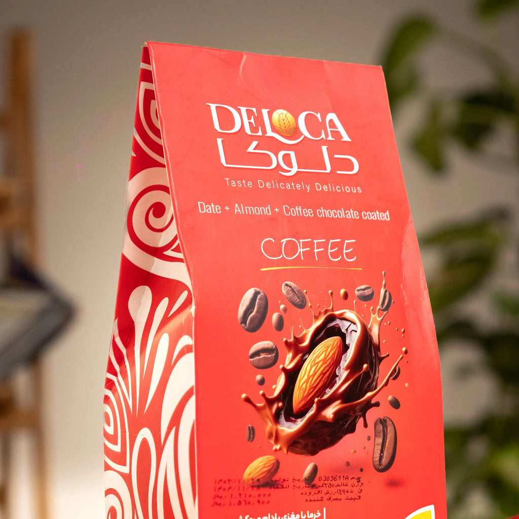 Coffee Flavored Almond Dates Coated with Chocolate