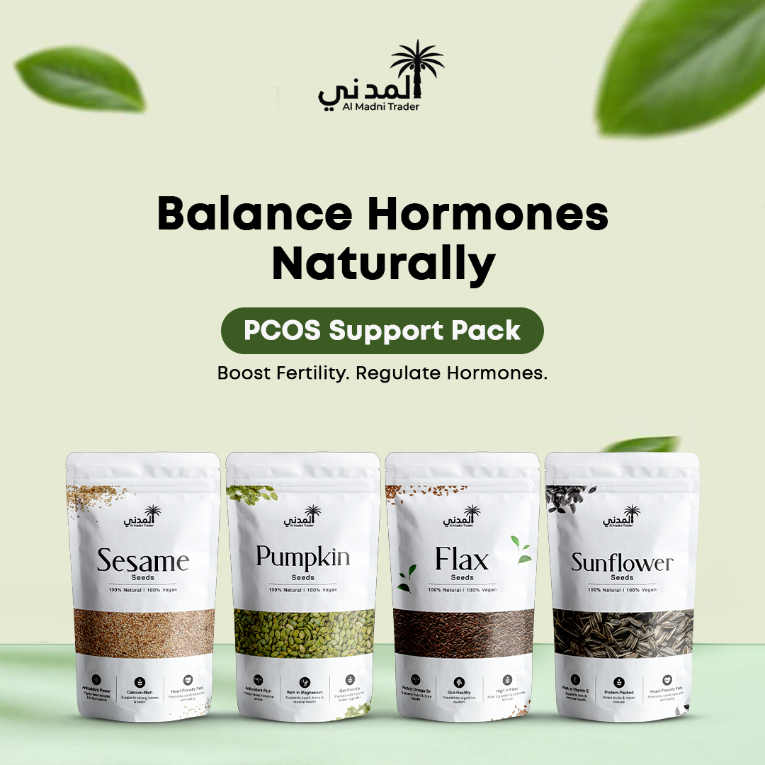 Seed Cycling Kit | 4 Essential Super Seeds | Flax, Pumpkin, Sesame, Sunflower