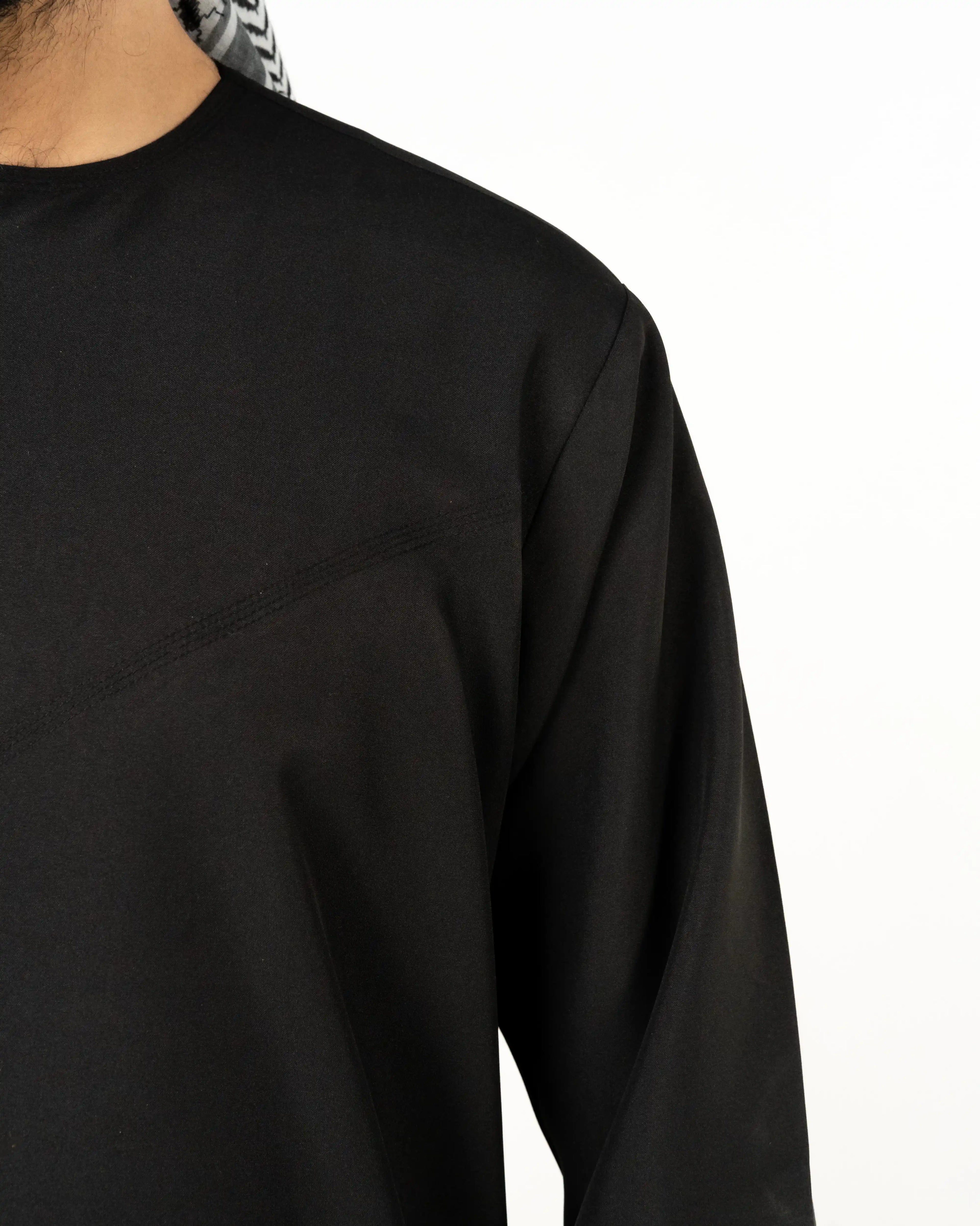 Saudi Black Thobe (Collarless)