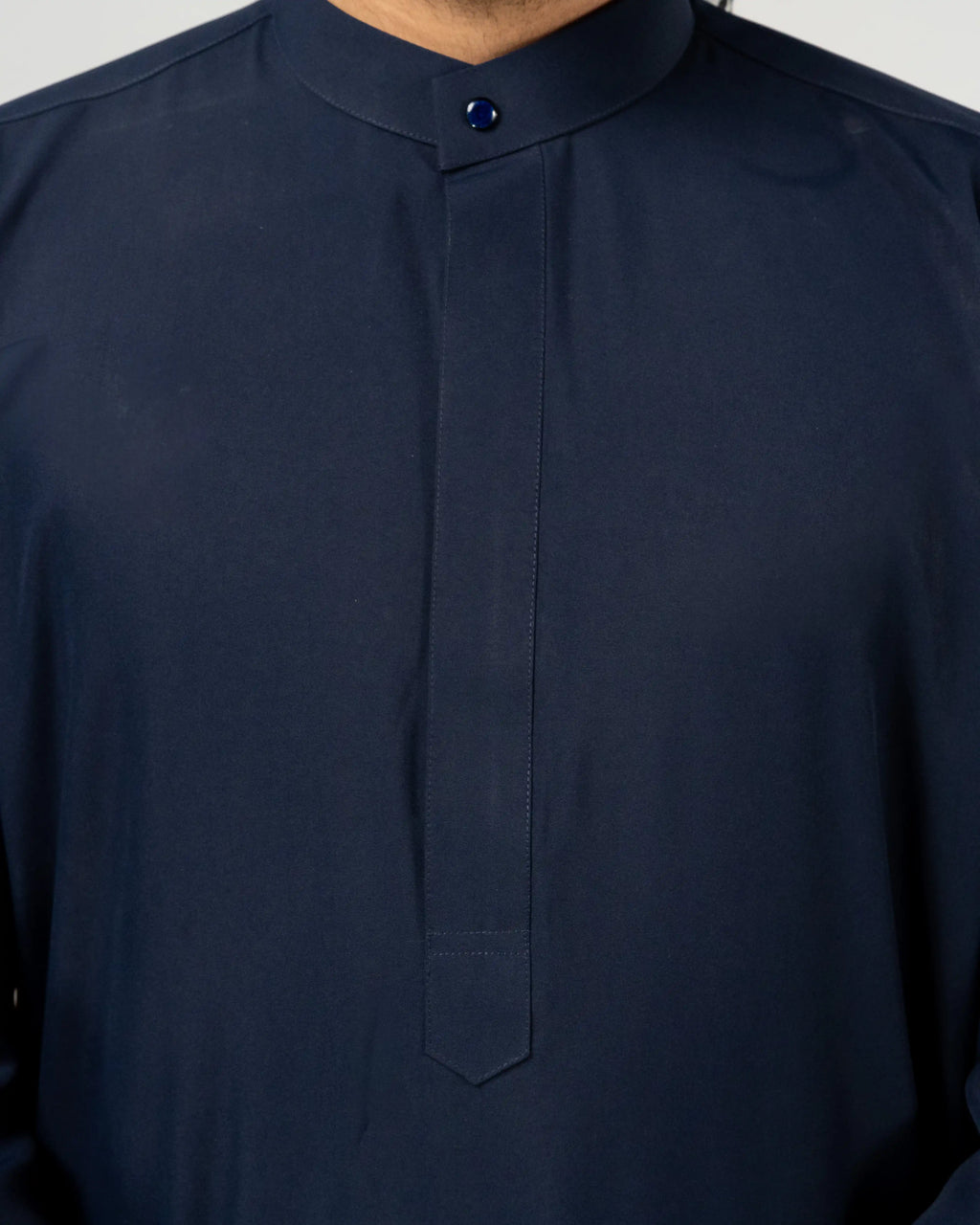 Saudi Navy Blue Thobe Collared