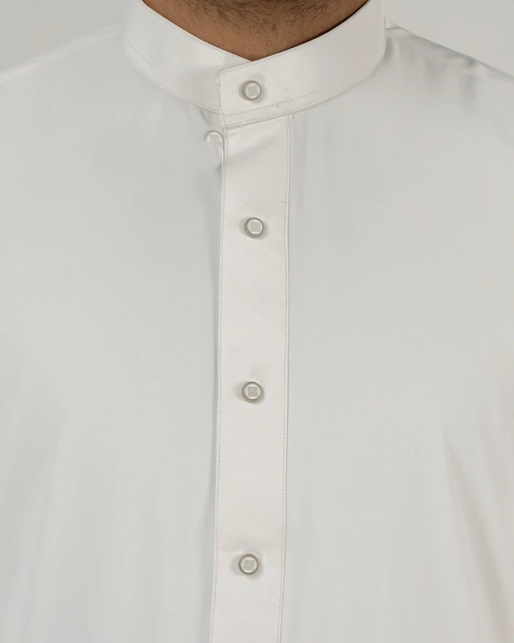 Saudi White Thobe Collared