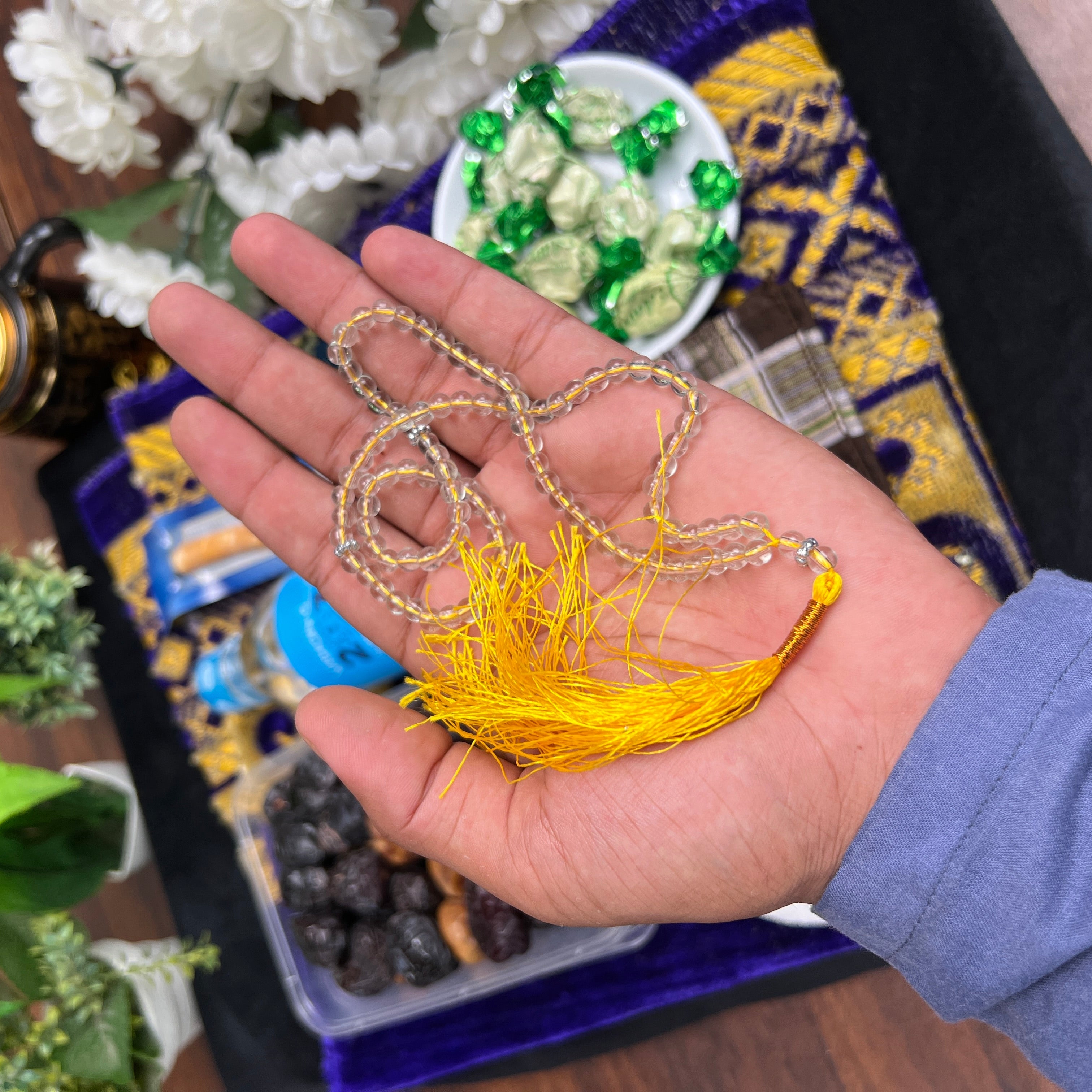 Hibah e Hajj gift with Attar, Tasbeeh, and premium chocolates