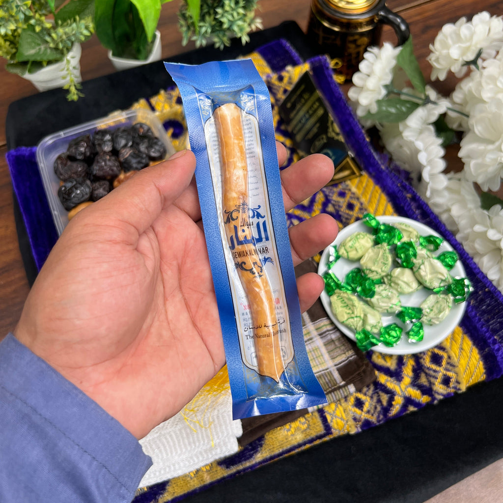 Prayer essentials in Hibah e Hajj set with Tasbeeh and Miswaak