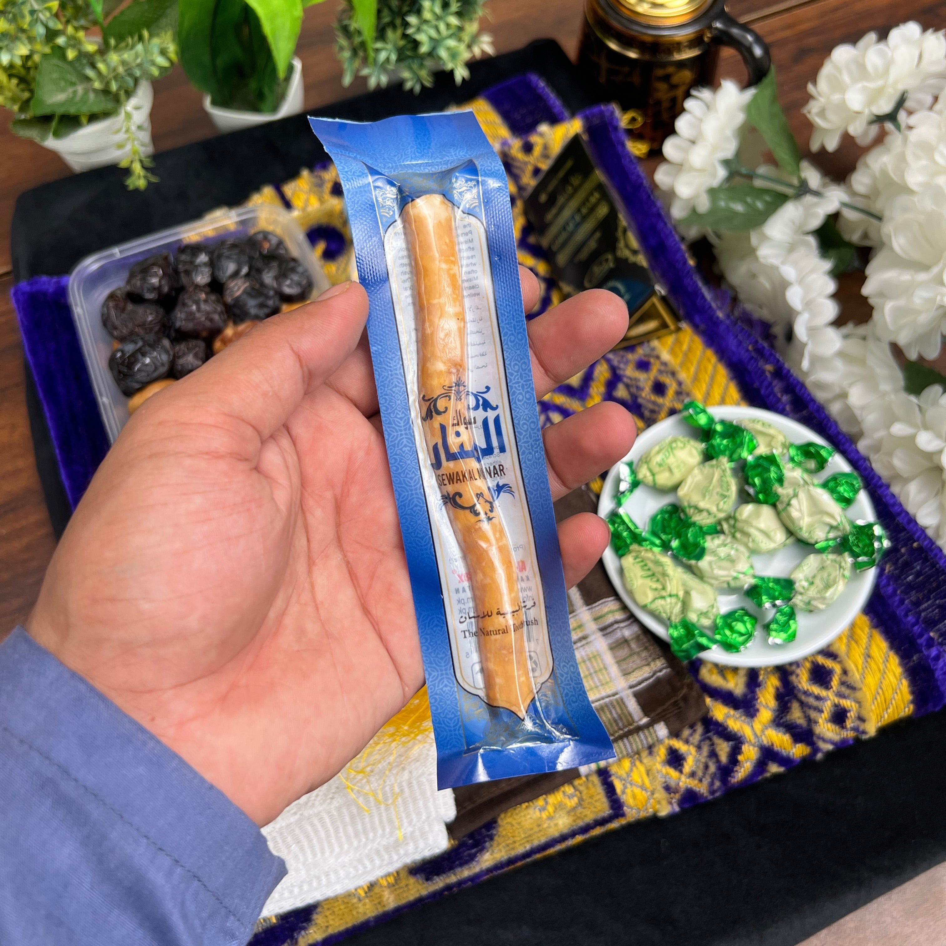 Prayer essentials in Hibah e Hajj set with Tasbeeh and Miswaak