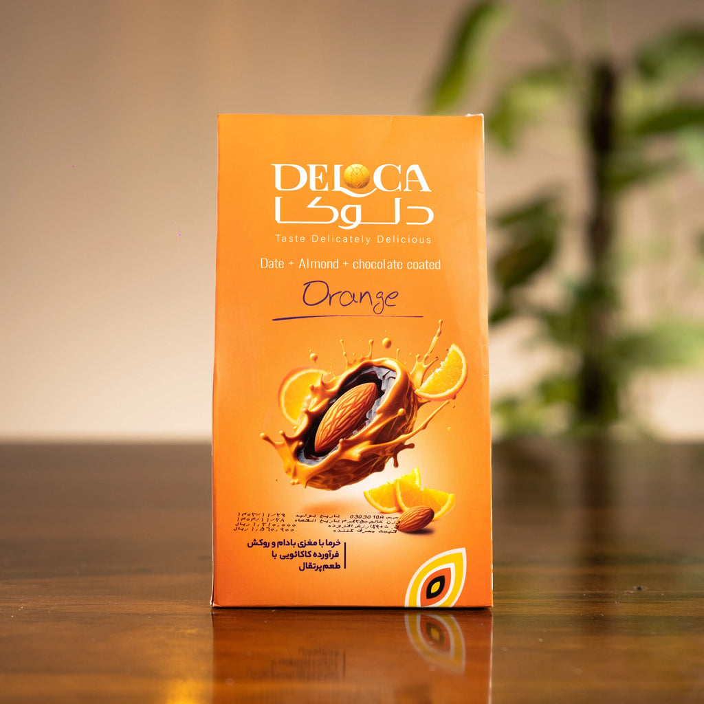 Orange-Flavored Almond Chocolate Dates
