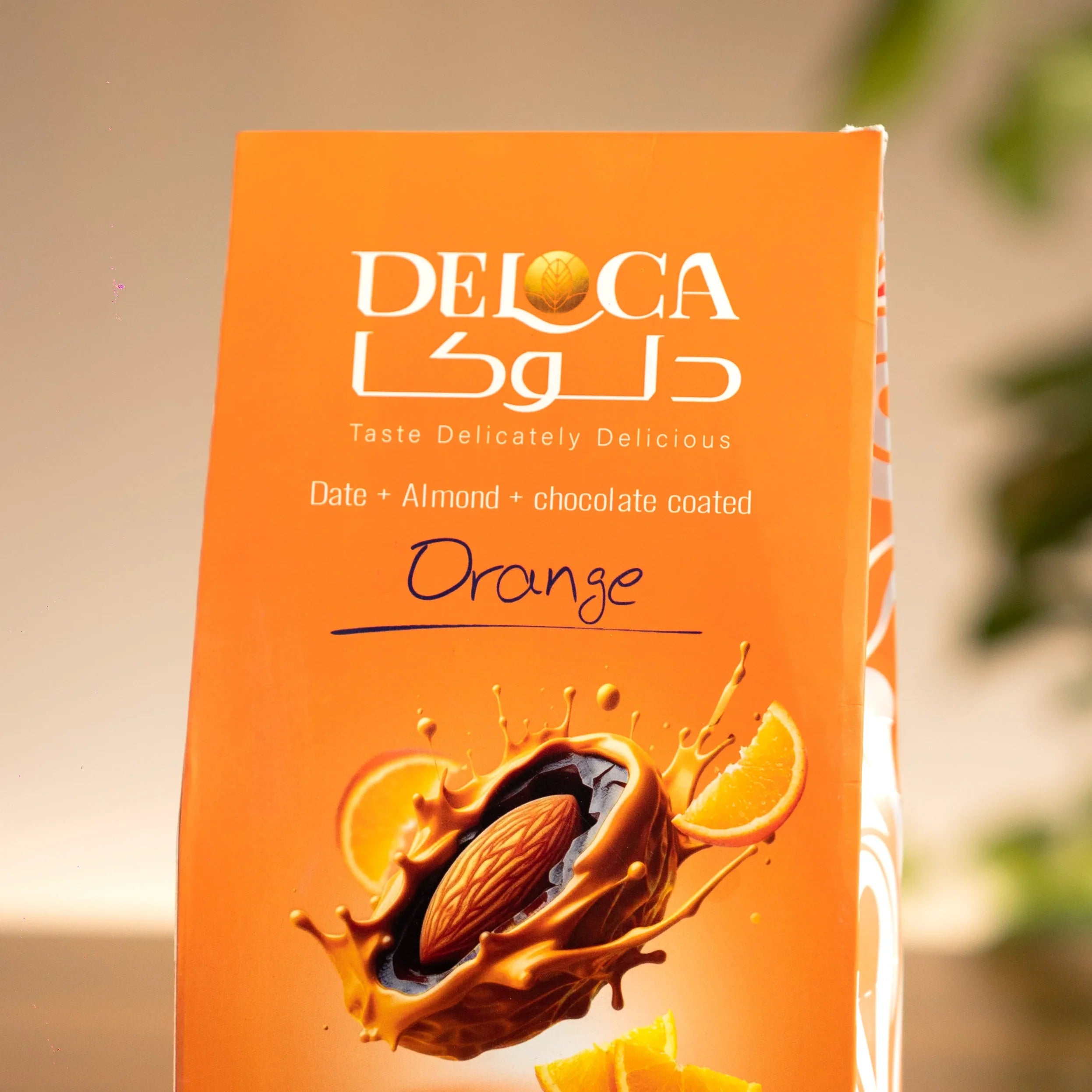 Orange-Flavored Almond Chocolate Dates