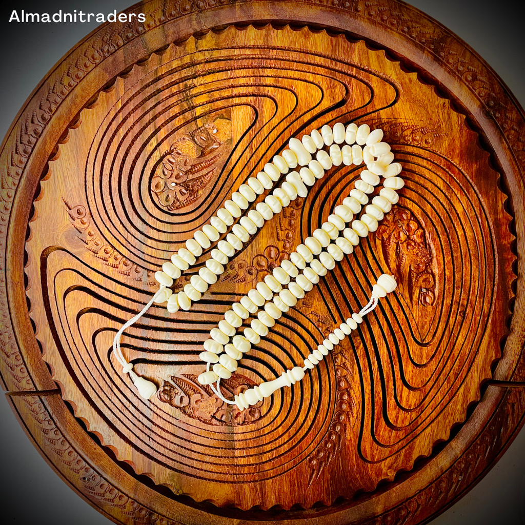 "Camel Bone Tasbeeh - Spiritual beads with a natural, elegant finish"
