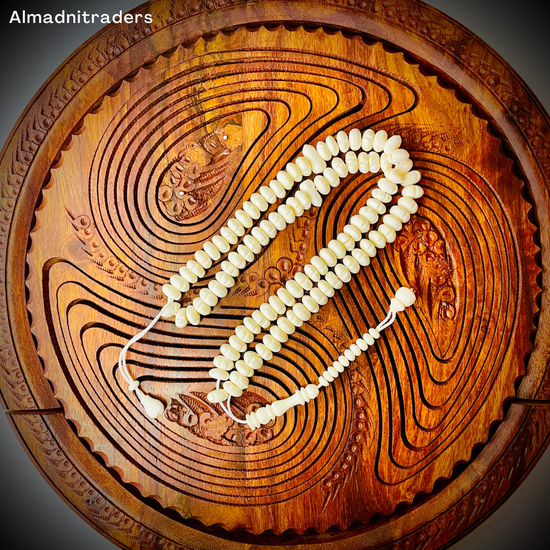 "Camel Bone Tasbeeh - Spiritual beads with a natural, elegant finish"