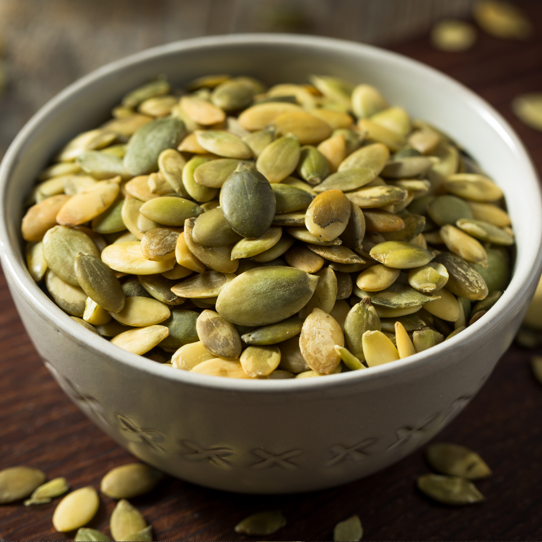 Premium pumpkin seeds in resealable packaging by Al Madni Trader.